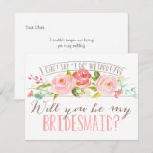 Zal je mijn Bridesmaid zijn? | Bridesmaid Kaart (Voorkant / Achterkant)