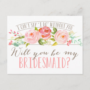 Zal je mijn Bridesmaid zijn?   Bridesmaid Kaart