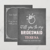 Zal je mijn Bridesmaid zijn? | Bridesmaid Kaart (Voorkant / Achterkant)