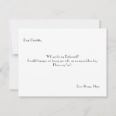 Zal je mijn Bridesmaid zijn? | Bridesmaid Kaart (Achterkant)