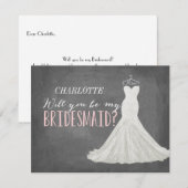 Zal je mijn Bridesmaid zijn? | Bridesmaid Kaart (Voorkant / Achterkant)