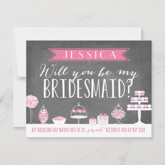 Zal je mijn Bridesmaid zijn? | Bridesmaid Kaart (Voorkant)