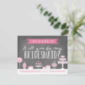 Zal je mijn Bridesmaid zijn? | Bridesmaid Kaart (Staand voorkant)