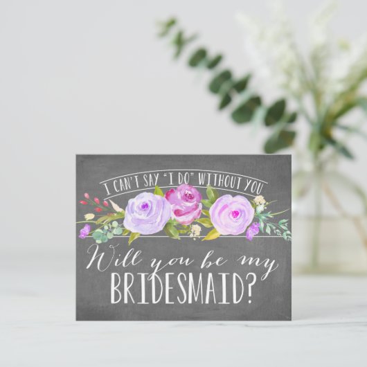 Zal je mijn Bridesmaid zijn? | Bridesmaid Kaart (Staand voorkant)