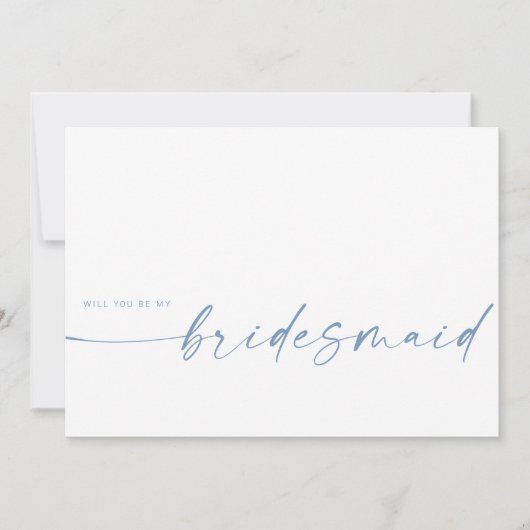 Zal je mijn Bridesmaid zijn? | Dusty Blue (Voorkant)