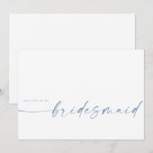 Zal je mijn Bridesmaid zijn? | Dusty Blue (Voorkant / Achterkant)