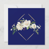 Zal je mijn Bridesmaid zijn? | Elegant Blue Floral Kaart (Achterkant)