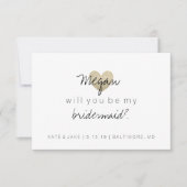 Zal je mijn Bridesmaid zijn - Glitter Heart's Fab  Kaart (Voorkant)