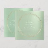 Zal je mijn Bridesmaid zijn? Groene luxe goudbruin Kaart (Voorkant / Achterkant)