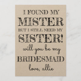 Zal je mijn Bridesmaid zijn? | Kaart