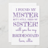 Zal je mijn Bridesmaid zijn? | Kaart (Voorkant / Achterkant)