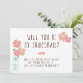 Zal je mijn Bridesmaid zijn? Kaart (Staand voorkant)