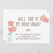 Zal je mijn Bridesmaid zijn? Kaart (Voorkant / Achterkant)
