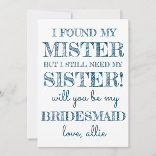 Zal je mijn Bridesmaid zijn?   Kaart