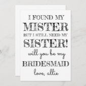 Zal je mijn Bridesmaid zijn? | Kaart (Voorkant / Achterkant)