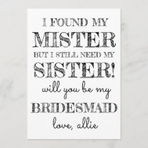 Zal je mijn Bridesmaid zijn? | Kaart