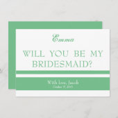 Zal je mijn Bridesmaid zijn? Kaart (Voorkant / Achterkant)