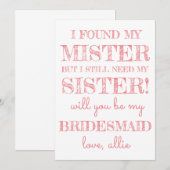 Zal je mijn Bridesmaid zijn? | Kaart (Voorkant / Achterkant)