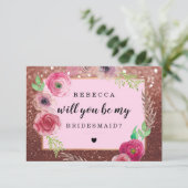 Zal je mijn Bridesmaid zijn? Kaart (Staand voorkant)