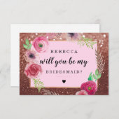 Zal je mijn Bridesmaid zijn? Kaart (Voorkant / Achterkant)
