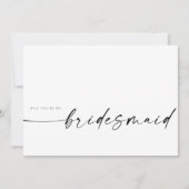 Zal je mijn Bridesmaid zijn? | Modern minimalist (Voorkant)