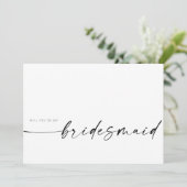 Zal je mijn Bridesmaid zijn? | Modern minimalist (Staand voorkant)