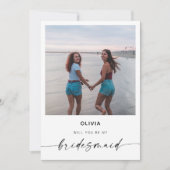 Zal je mijn Bridesmaid zijn? | Moderne fotokaart (Voorkant)