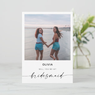 Zal je mijn Bridesmaid zijn? Moderne fotokaart