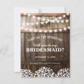 Zal je mijn Bridesmaid zijn? | Rijstland Chic Kaart (Voorkant)