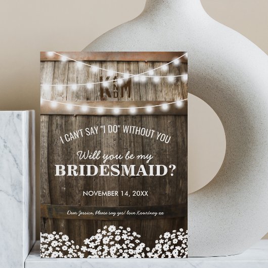 Zal je mijn Bridesmaid zijn? | Rijstland Chic Kaart
