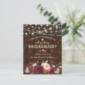 Zal je mijn Bridesmaid zijn? | Rustige landloop Kaart (Staand voorkant)