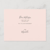 Zal je mijn Bridesmaid zijn? Uitnodiging Briefkaart (Achterkant)