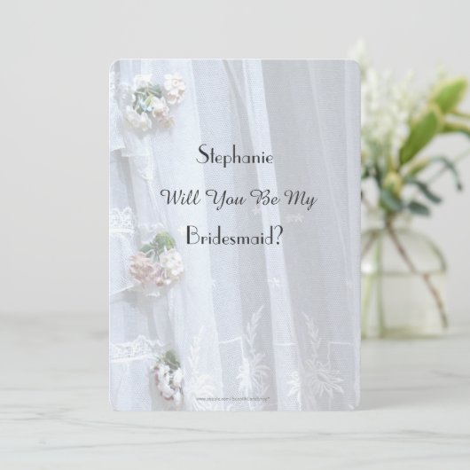 Zal je mijn Bridesmaid zijn, uitnodiging? Kaart (Staand voorkant)