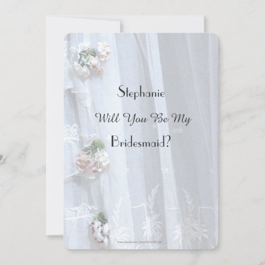 Zal je mijn Bridesmaid zijn,  uitnodiging? Kaart (Voorkant)