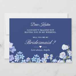 Zal je mijn Bridesmaid zijn, vergeet me niets? Kaart