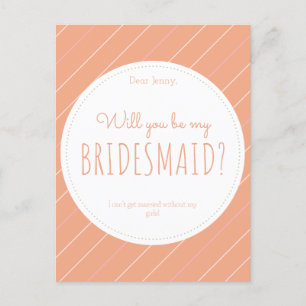 Zal je mijn Bridesmaid zijn?   Voorstel Bridesmaid Aankondigingskaart
