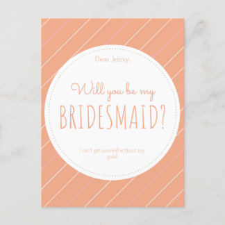 Zal je mijn Bridesmaid zijn? | Voorstel Bridesmaid Aankondigingskaart