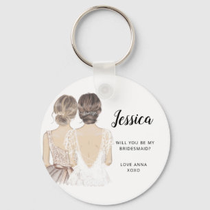 Zal je mijn bridesmaïde keyring zijn? sleutelhanger