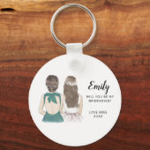 Zal je mijn bridesmaïde keyring zijn? sleutelhanger (Voorkant)