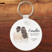 Zal je mijn bridesmaïde keyring zijn? sleutelhanger (Voorkant)