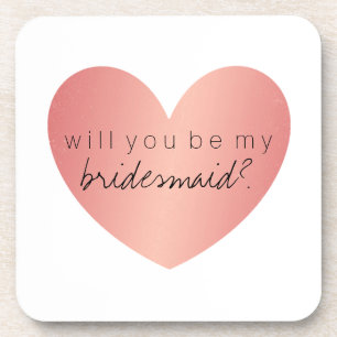 Zal je mijn Bridesmaïde Onderzetters zijn - Roze h