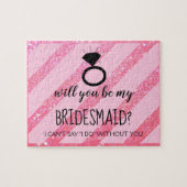 Zal je mijn Bridesmaïde puzzel zijn - je ring (Horizontaal)