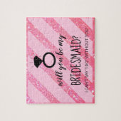 Zal je mijn Bridesmaïde puzzel zijn - je ring Legpuzzel (Verticaal)