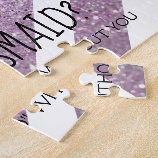 Zal je mijn Bridesmaïde puzzel zijn - je ringpur Legpuzzel (Zijkant)