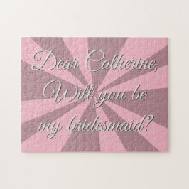 Zal je mijn bridesmaïde uitdaging zijn? legpuzzel