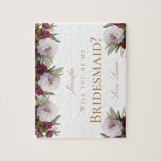 Zal je mijn Bridesmaïde voorstel zijn? Legpuzzel (Verticaal)