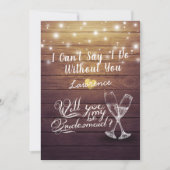 Zal je mijn bruidbruine champagne zijn? kaart (Voorkant)