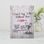 Zal je mijn bruidbruine champagne zijn? kaart (Staand voorkant)