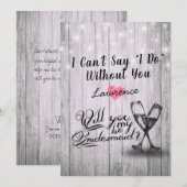 Zal je mijn bruidbruine champagne zijn? kaart (Voorkant / Achterkant)