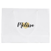 Zal je mijn bruidbruine goudConfetti hart zijn? Groot Cadeauzakje (Achterkant)